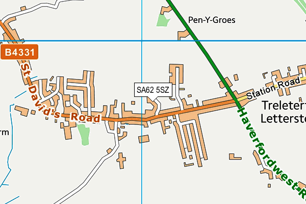SA62 5SZ map - OS VectorMap District (Ordnance Survey) SA62 5SZ map - OS VectorMap District (Ordnance Survey)
