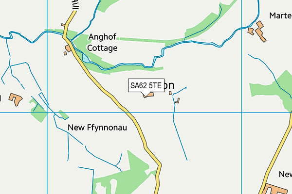SA62 5TE map - OS VectorMap District (Ordnance Survey) SA62 5TE map - OS VectorMap District (Ordnance Survey)