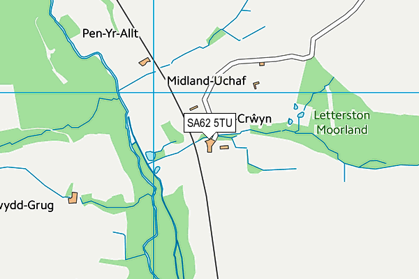 SA62 5TU map - OS VectorMap District (Ordnance Survey) SA62 5TU map - OS VectorMap District (Ordnance Survey)