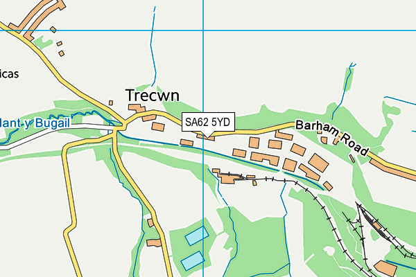 SA62 5YD map - OS VectorMap District (Ordnance Survey) SA62 5YD map - OS VectorMap District (Ordnance Survey)