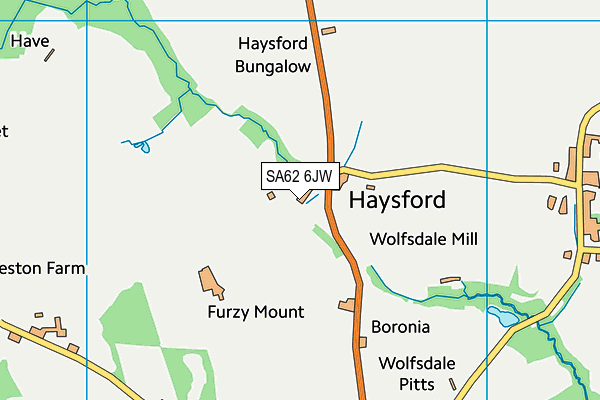 SA62 6JW map - OS VectorMap District (Ordnance Survey) SA62 6JW map - OS VectorMap District (Ordnance Survey)