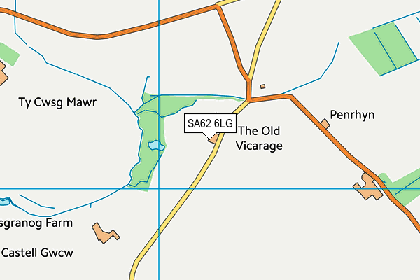 SA62 6LG map - OS VectorMap District (Ordnance Survey) SA62 6LG map - OS VectorMap District (Ordnance Survey)