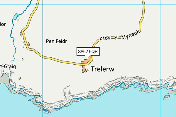 SA62 6QR map - OS VectorMap District (Ordnance Survey)