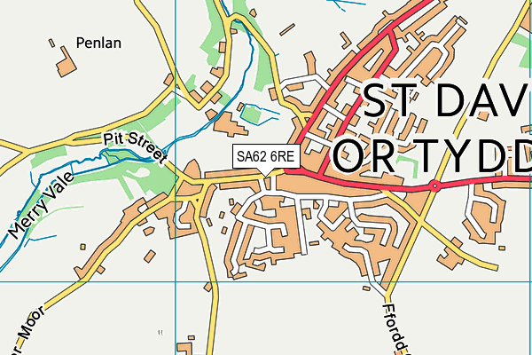 SA62 6RE map - OS VectorMap District (Ordnance Survey) SA62 6RE map - OS VectorMap District (Ordnance Survey)
