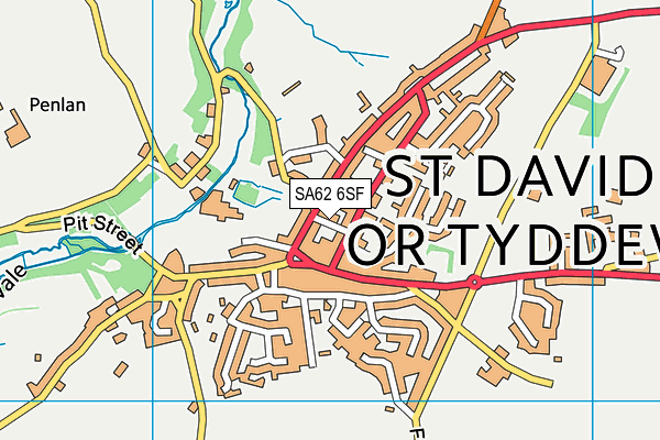 SA62 6SF map - OS VectorMap District (Ordnance Survey)