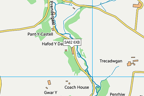 SA62 6XB map - OS VectorMap District (Ordnance Survey) SA62 6XB map - OS VectorMap District (Ordnance Survey)