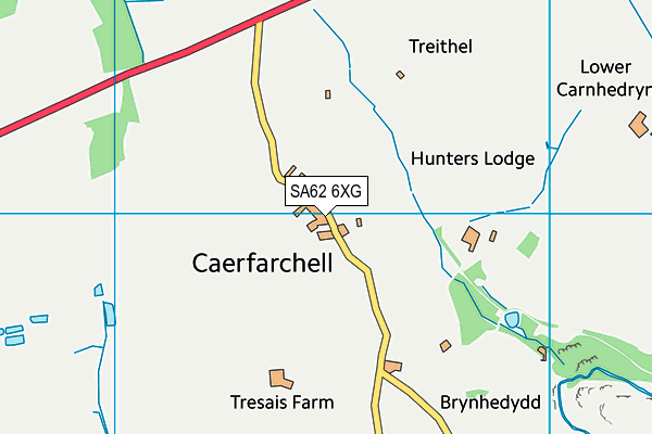 SA62 6XG map - OS VectorMap District (Ordnance Survey) SA62 6XG map - OS VectorMap District (Ordnance Survey)