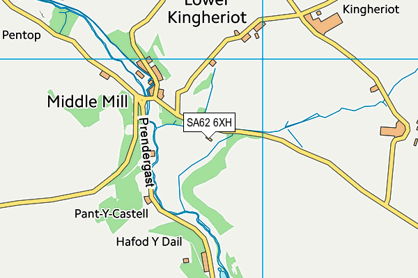 SA62 6XH map - OS VectorMap District (Ordnance Survey)
