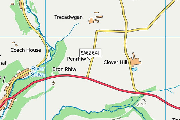 SA62 6XJ map - OS VectorMap District (Ordnance Survey)