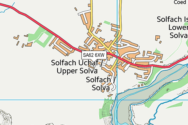 SA62 6XW map - OS VectorMap District (Ordnance Survey)