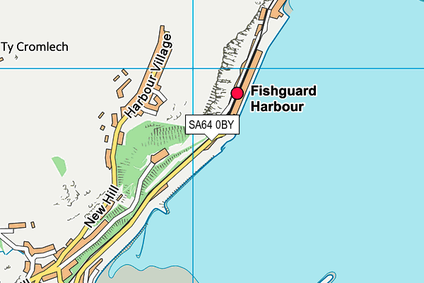 SA64 0BY map - OS VectorMap District (Ordnance Survey)