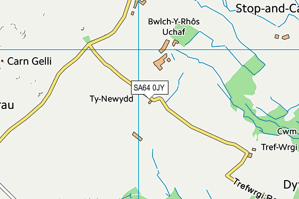 SA64 0JY map - OS VectorMap District (Ordnance Survey) SA64 0JY map - OS VectorMap District (Ordnance Survey)