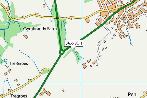 SA65 9QH map - OS VectorMap District (Ordnance Survey) SA65 9QH map - OS VectorMap District (Ordnance Survey)