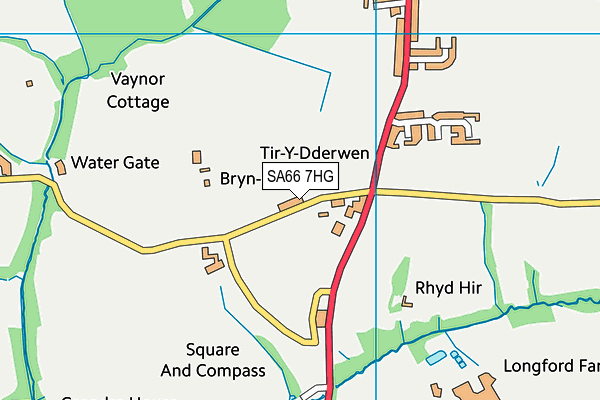 SA66 7HG map - OS VectorMap District (Ordnance Survey) SA66 7HG map - OS VectorMap District (Ordnance Survey)