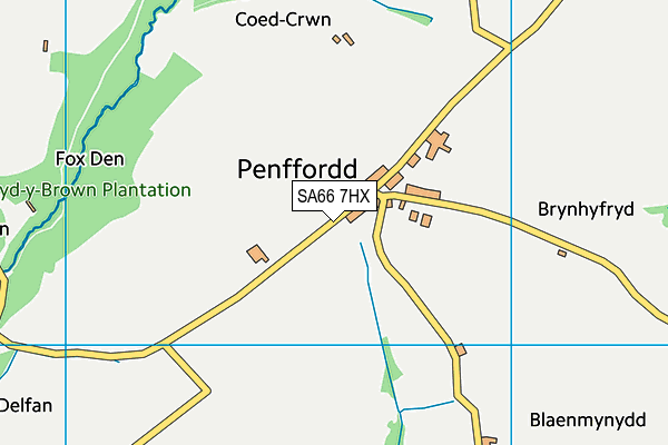 SA66 7HX map - OS VectorMap District (Ordnance Survey)