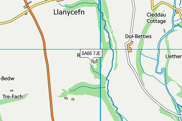 SA66 7JE map - OS VectorMap District (Ordnance Survey) SA66 7JE map - OS VectorMap District (Ordnance Survey)
