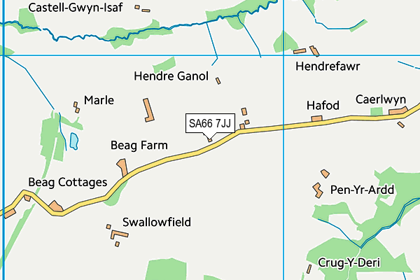 SA66 7JJ map - OS VectorMap District (Ordnance Survey) SA66 7JJ map - OS VectorMap District (Ordnance Survey)