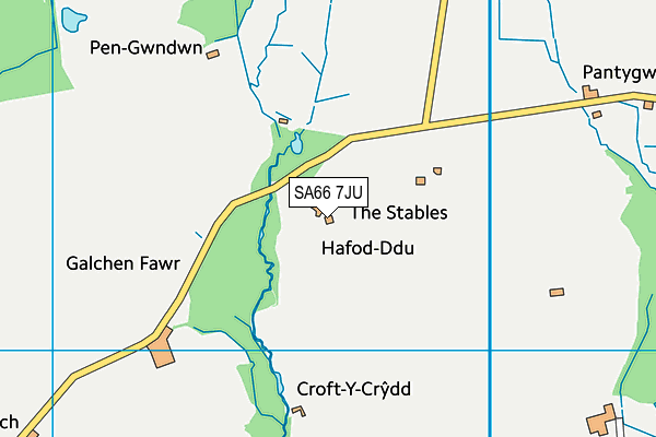 SA66 7JU map - OS VectorMap District (Ordnance Survey) SA66 7JU map - OS VectorMap District (Ordnance Survey)