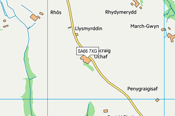 SA66 7XG map - OS VectorMap District (Ordnance Survey) SA66 7XG map - OS VectorMap District (Ordnance Survey)