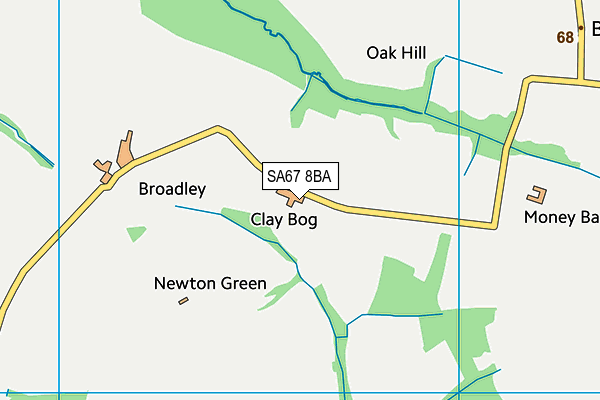 SA67 8BA map - OS VectorMap District (Ordnance Survey) SA67 8BA map - OS VectorMap District (Ordnance Survey)