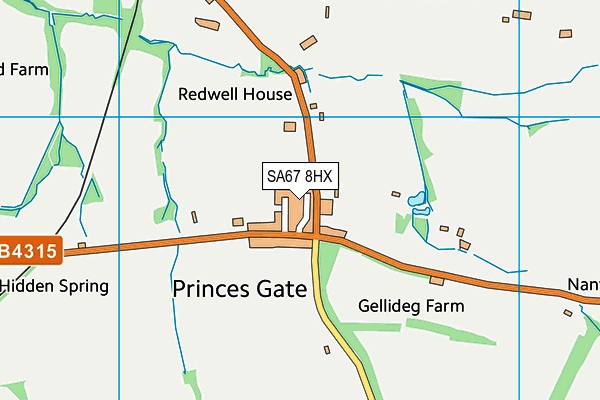 SA67 8HX map - OS VectorMap District (Ordnance Survey) SA67 8HX map - OS VectorMap District (Ordnance Survey)