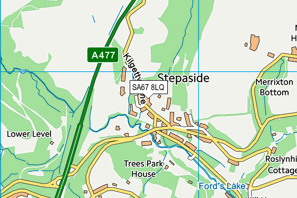 SA67 8LQ map - OS VectorMap District (Ordnance Survey)