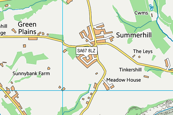 SA67 8LZ map - OS VectorMap District (Ordnance Survey) SA67 8LZ map - OS VectorMap District (Ordnance Survey)