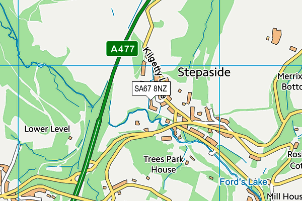 SA67 8NZ map - OS VectorMap District (Ordnance Survey) SA67 8NZ map - OS VectorMap District (Ordnance Survey)
