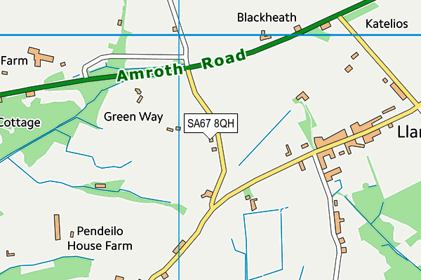 SA67 8QH map - OS VectorMap District (Ordnance Survey) SA67 8QH map - OS VectorMap District (Ordnance Survey)