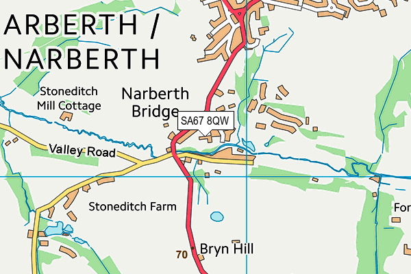 SA67 8QW map - OS VectorMap District (Ordnance Survey) SA67 8QW map - OS VectorMap District (Ordnance Survey)