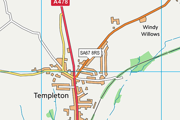 SA67 8RS map - OS VectorMap District (Ordnance Survey)