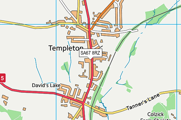 SA67 8RZ map - OS VectorMap District (Ordnance Survey) SA67 8RZ map - OS VectorMap District (Ordnance Survey)