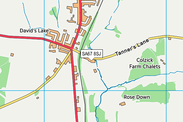 SA67 8SJ map - OS VectorMap District (Ordnance Survey)
