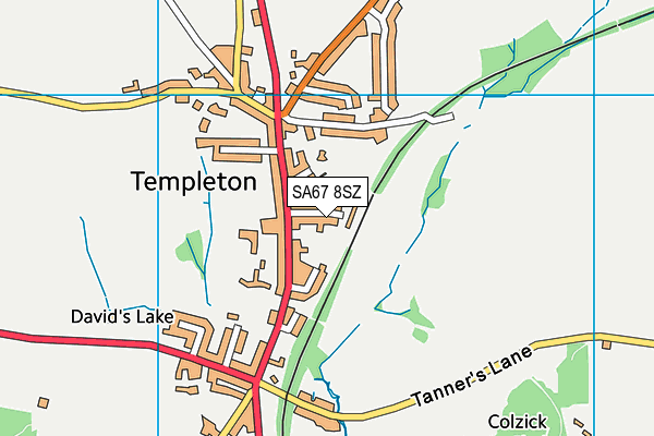SA67 8SZ map - OS VectorMap District (Ordnance Survey)