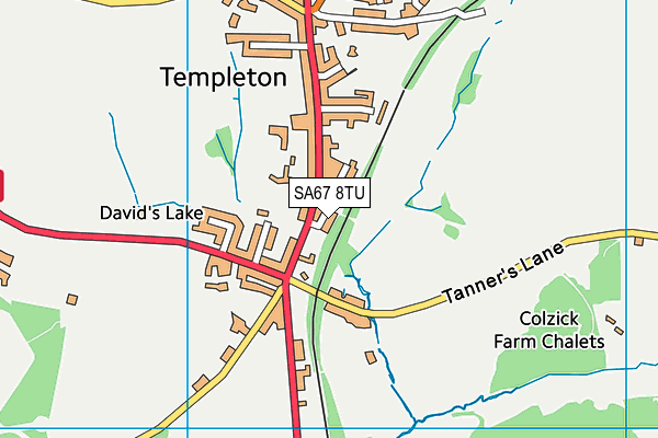 SA67 8TU map - OS VectorMap District (Ordnance Survey) SA67 8TU map - OS VectorMap District (Ordnance Survey)