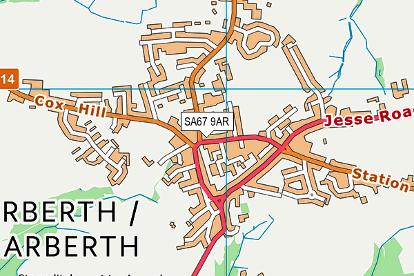 SA67 9AR map - OS VectorMap District (Ordnance Survey) SA67 9AR map - OS VectorMap District (Ordnance Survey)