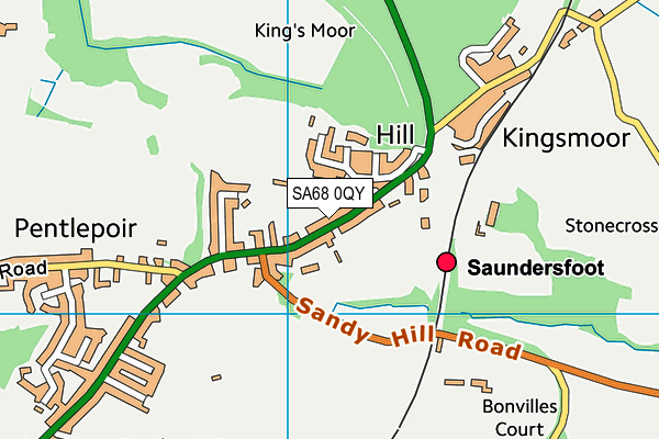 SA68 0QY map - OS VectorMap District (Ordnance Survey) SA68 0QY map - OS VectorMap District (Ordnance Survey)