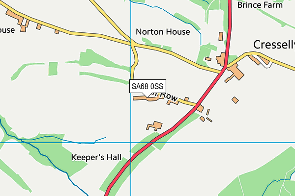 SA68 0SS map - OS VectorMap District (Ordnance Survey) SA68 0SS map - OS VectorMap District (Ordnance Survey)