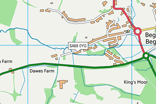 SA68 0YG map - OS VectorMap District (Ordnance Survey) SA68 0YG map - OS VectorMap District (Ordnance Survey)