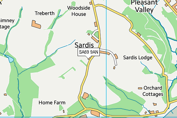 SA69 9AN map - OS VectorMap District (Ordnance Survey) SA69 9AN map - OS VectorMap District (Ordnance Survey)