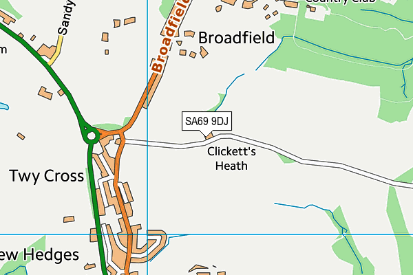 SA69 9DJ map - OS VectorMap District (Ordnance Survey) SA69 9DJ map - OS VectorMap District (Ordnance Survey)