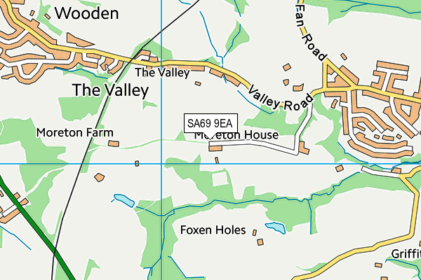 SA69 9EA map - OS VectorMap District (Ordnance Survey) SA69 9EA map - OS VectorMap District (Ordnance Survey)
