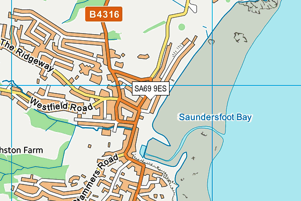 SA69 9ES map - OS VectorMap District (Ordnance Survey) SA69 9ES map - OS VectorMap District (Ordnance Survey)