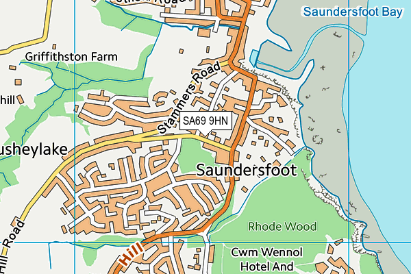 SA69 9HN map - OS VectorMap District (Ordnance Survey) SA69 9HN map - OS VectorMap District (Ordnance Survey)