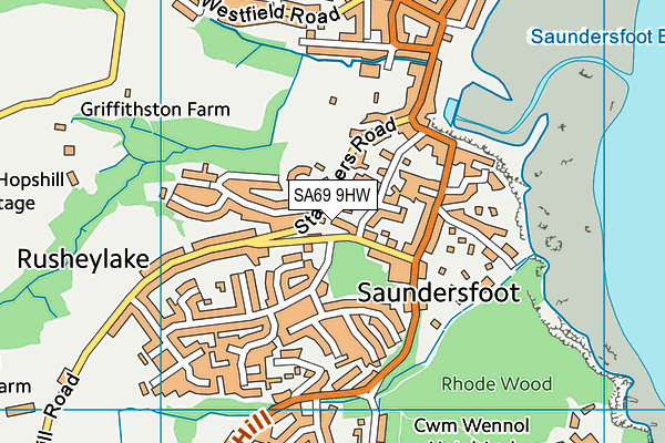 SA69 9HW map - OS VectorMap District (Ordnance Survey) SA69 9HW map - OS VectorMap District (Ordnance Survey)