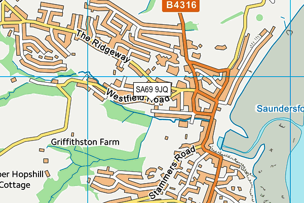 SA69 9JQ map - OS VectorMap District (Ordnance Survey) SA69 9JQ map - OS VectorMap District (Ordnance Survey)
