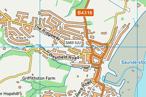 SA69 9JU map - OS VectorMap District (Ordnance Survey) SA69 9JU map - OS VectorMap District (Ordnance Survey)