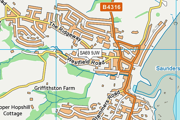 SA69 9JW map - OS VectorMap District (Ordnance Survey) SA69 9JW map - OS VectorMap District (Ordnance Survey)