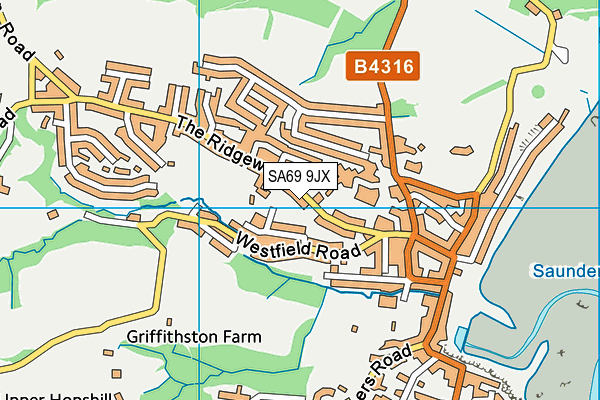 SA69 9JX map - OS VectorMap District (Ordnance Survey) SA69 9JX map - OS VectorMap District (Ordnance Survey)