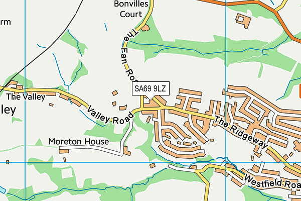 SA69 9LZ map - OS VectorMap District (Ordnance Survey) SA69 9LZ map - OS VectorMap District (Ordnance Survey)
